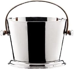 Seau à Champagne Cosy And Trendy - Argent - D21-28xh21cm - Avec Anse En Cuir - Inox