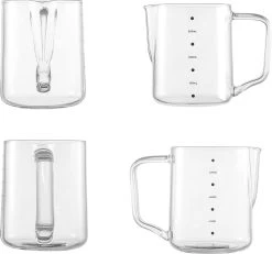 House Of Husk Pot à Lait En Verres - Pot à Lait Moussant 350 Ml - Pot à Lait Moussant - Pichet à Lait - Pot à Lait Barista -Dégustation Délicate 1200x1121