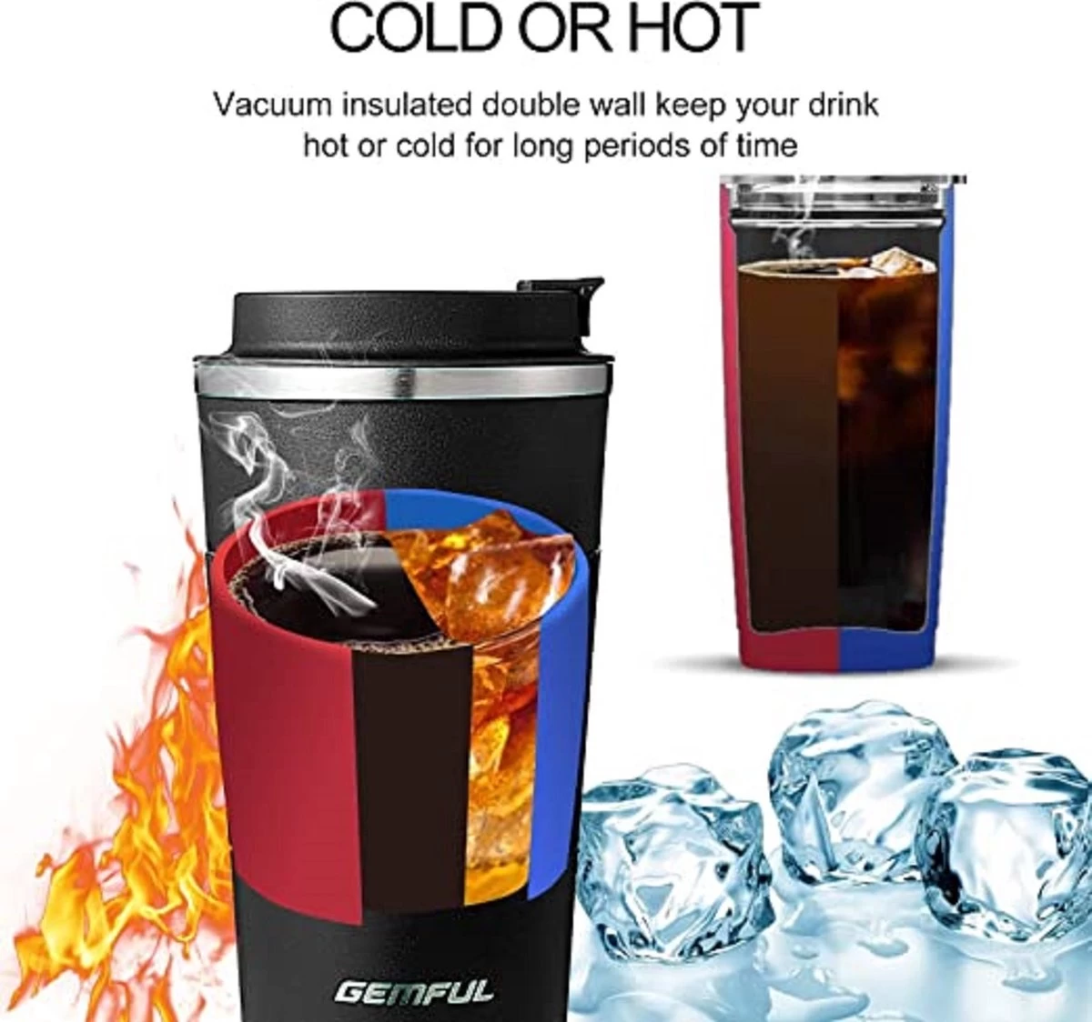 Tasse Thermos - Tasse à Café Acier Inoxydable, Double Paroi, Isotherme, étanche, Tasse De Voyage Avec Couvercle, Tasse à Café à Emporter / Tasse Thermos - Tasse à Coffee / Boissons Chaudes Et Froides 510ml 6 Tasse Thermos - Tasse à Café Acier Inoxydable, Double Paroi, Isotherme, étanche, Tasse De Voyage Avec Couvercle, Tasse à Café à Emporter / Tasse Thermos - Tasse à Coffee / Boissons Chaudes Et Froides 510ml – Image 4