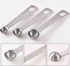 Newk 6 Cuillères PCS, Ensemble D'ustensiles De Cuisine En Métal En Acier Inoxydable Pour Ingrédients Secs Et Liquides -Dégustation Délicate 1200x1127 4