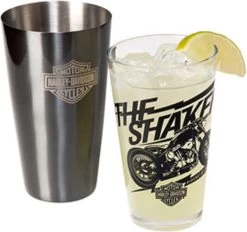 Harley Davidson Ensemble Shaker à Cocktail Boston Bar & Shield Harley-Davidson - DERNIÈRE CHANCE