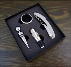 Borvat® | Set D'ouvre-bouteille De Luxe 4 Pièces | Accessoires De Vêtements Pour Bébé Le Vin | Coffret Cadeau Ouvre-bouteille | | Set' Ouvre-vin | Idée Cadeau