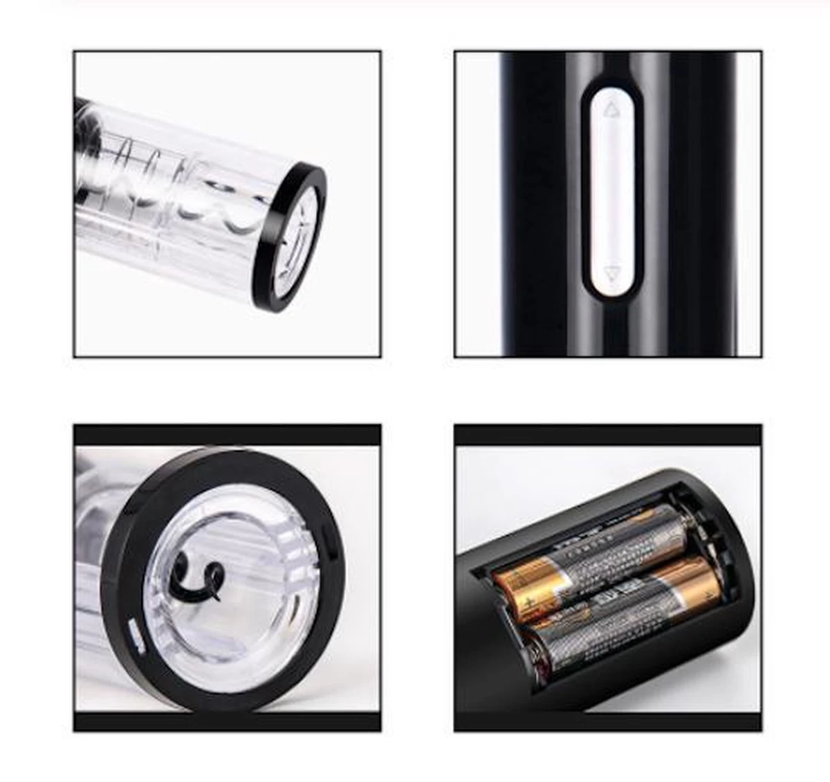 Ouvre-bouteille électrique Veex - Tire-bouchon - Ouvre-bouteille Automatique - Avec Coupe-papier - Noir 4 Ouvre-bouteille électrique Veex - Tire-bouchon - Ouvre-bouteille Automatique - Avec Coupe-papier - Noir – Image 2