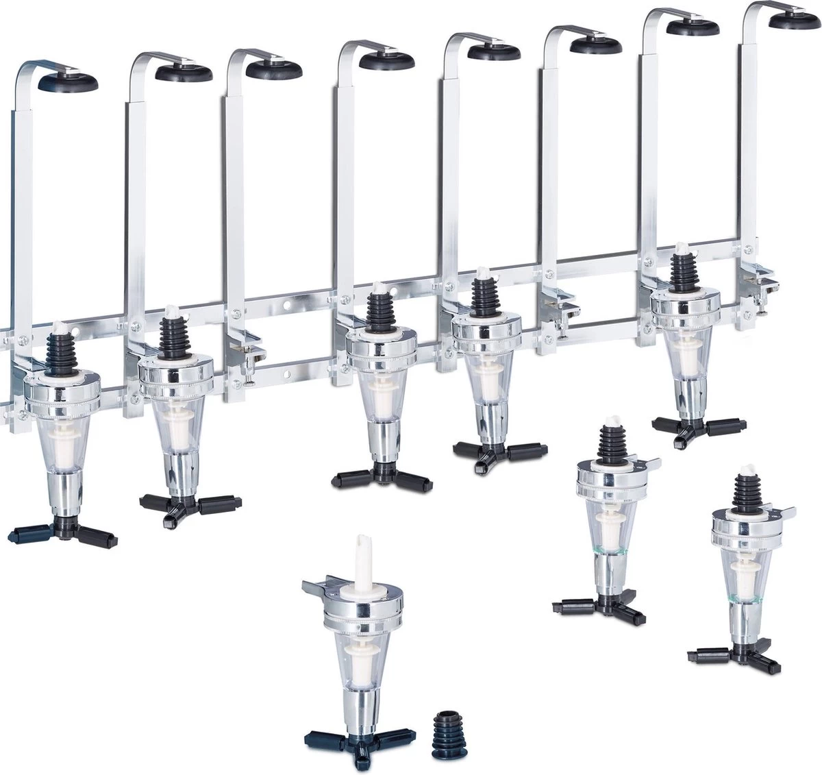 Relaxdays Bar Butler Wall - Distributeur De Boissons - 3 Cl - Porte-bouteille - 8 Bouteilles 9 Relaxdays Bar Butler Wall - Distributeur De Boissons - 3 Cl - Porte-bouteille - 8 Bouteilles – Image 7