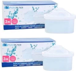 Filtre à Eau Maxtra Filter - 2x Paquet 3 Pièces - Cartouche Filtrante Alternative Pour Brita Maxtra - Alternative
