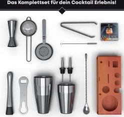 Ensemble à Cocktail, Shaker à Cocktail De Qualité Supérieure, Parfait Pour Un Cadeau. 12 Ensemble à Cocktail, Shaker à Cocktail De Qualité Supérieure, Parfait Pour Un Cadeau. -Dégustation Délicate 1200x1135 5