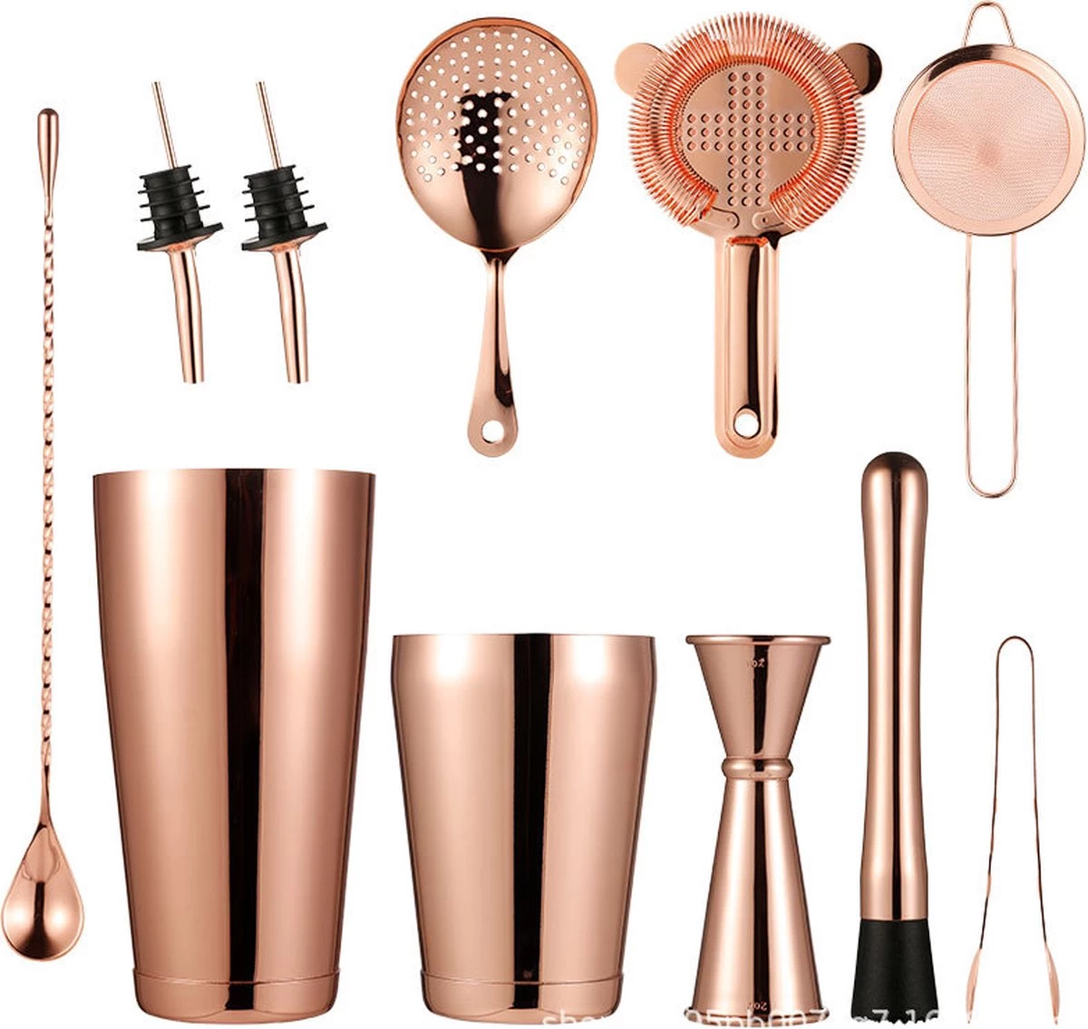 Set De 10 Cocktails En Or Rose - Shaker à Cocktail En Acier Inoxydable De 800 Ml - Set De Cocktails Complet - Équipement De Bar Professionnel 8 Set De 10 Cocktails En Or Rose - Shaker à Cocktail En Acier Inoxydable De 800 Ml - Set De Cocktails Complet - Équipement De Bar Professionnel – Image 6
