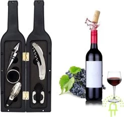 Ensemble D'accessoires Pour Le Vin De Luxe Lilaled Pour Les Gourmets Dans Un Emballage Cadeau De Luxe . Avec Couteau De Serveur, Coupe-papier, Bouchon De Luxe , Entonnoir Verseur, Anneau De Bouteille (récupérateur De Gouttes De Vin), -Dégustation Délicate 1200x1136 3