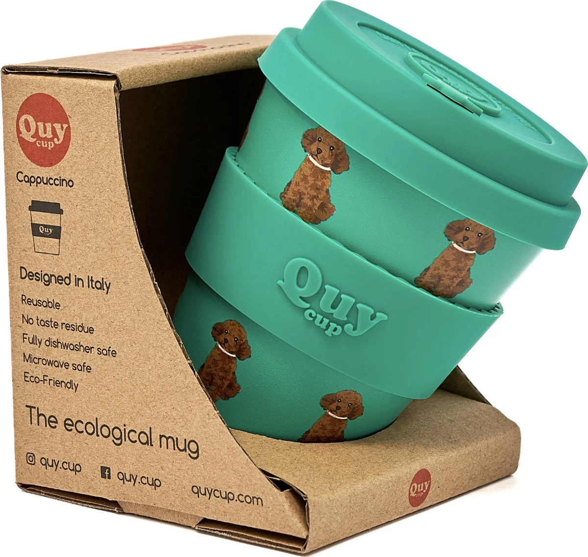 Quy Cup 230 Ml - Gobelet De Voyage écologique - "Whisky" - Sans BPA - Fabriqué à Partir De Bouteilles En PET Recyclées Avec Couvercle En Siliconen Vert 4 Quy Cup 230 Ml - Gobelet De Voyage écologique - "Whisky" - Sans BPA - Fabriqué à Partir De Bouteilles En PET Recyclées Avec Couvercle En Siliconen Vert – Image 2