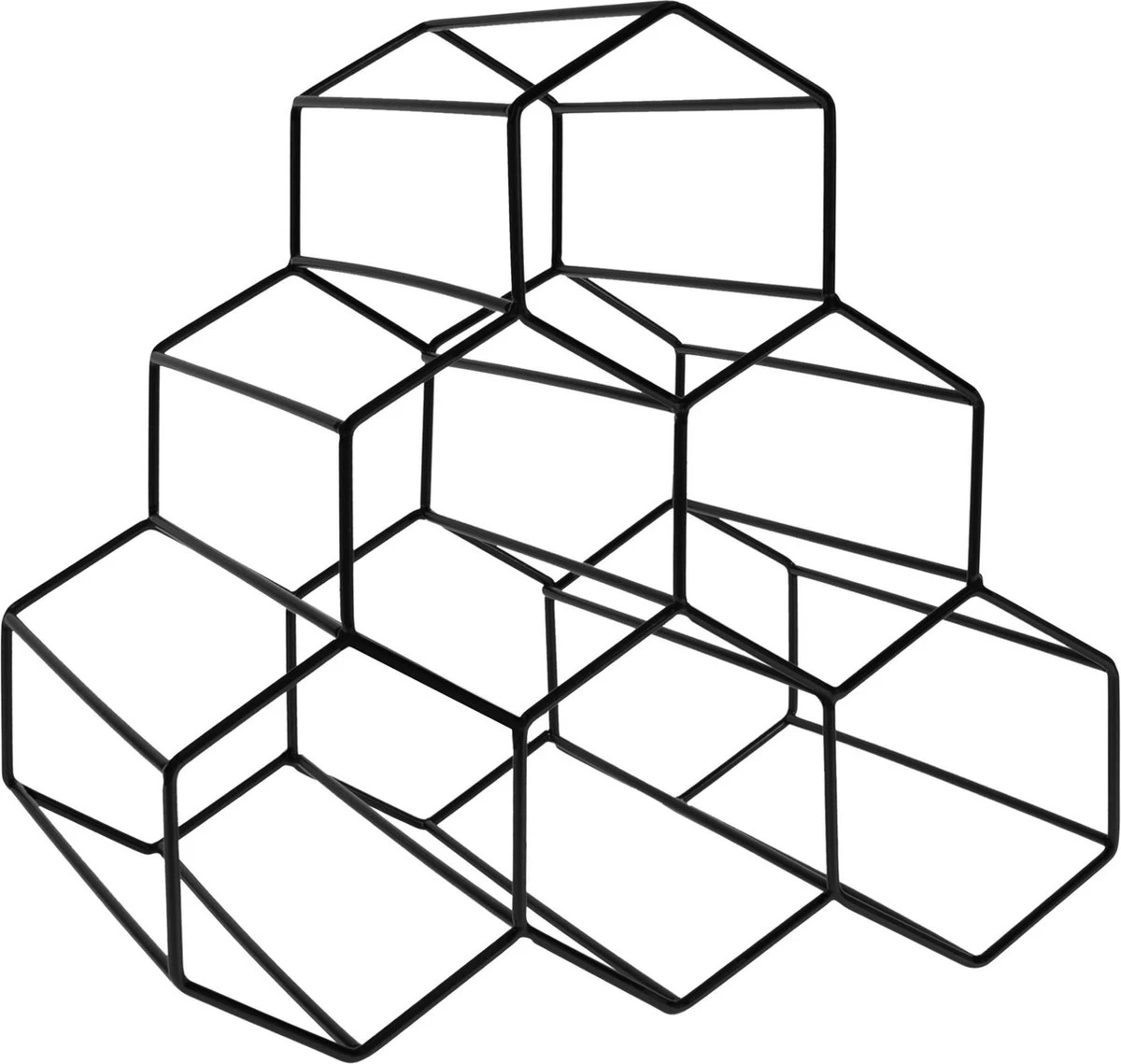 QUVIO Vin Racks / Vin Cabinet / Vin Mur Rack / étagère Vin Debout / Range-bouteilles / Wine Rack - Pour 6 Bouteilles - Zwart 4 QUVIO Vin Racks / Vin Cabinet / Vin Mur Rack / étagère Vin Debout / Range-bouteilles / Wine Rack - Pour 6 Bouteilles - Zwart – Image 2