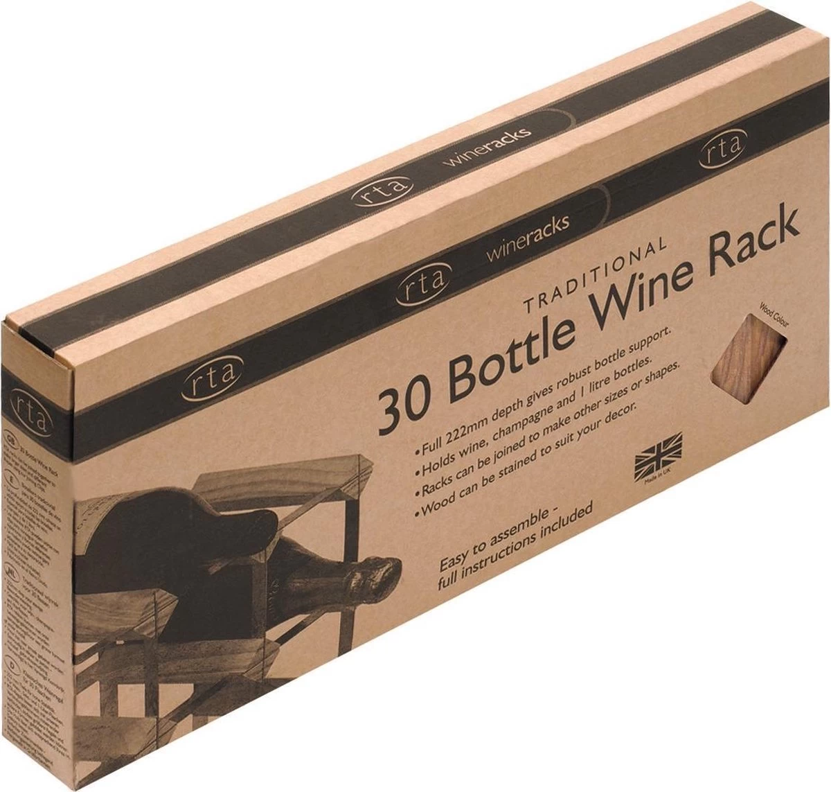 RTA Wineracks - Casier à Vin Galvanisé - Chêne Foncé - 30 Bouteilles à Assembler Soi-même 5x5 8 RTA Wineracks - Casier à Vin Galvanisé - Chêne Foncé - 30 Bouteilles à Assembler Soi-même 5x5 – Image 6