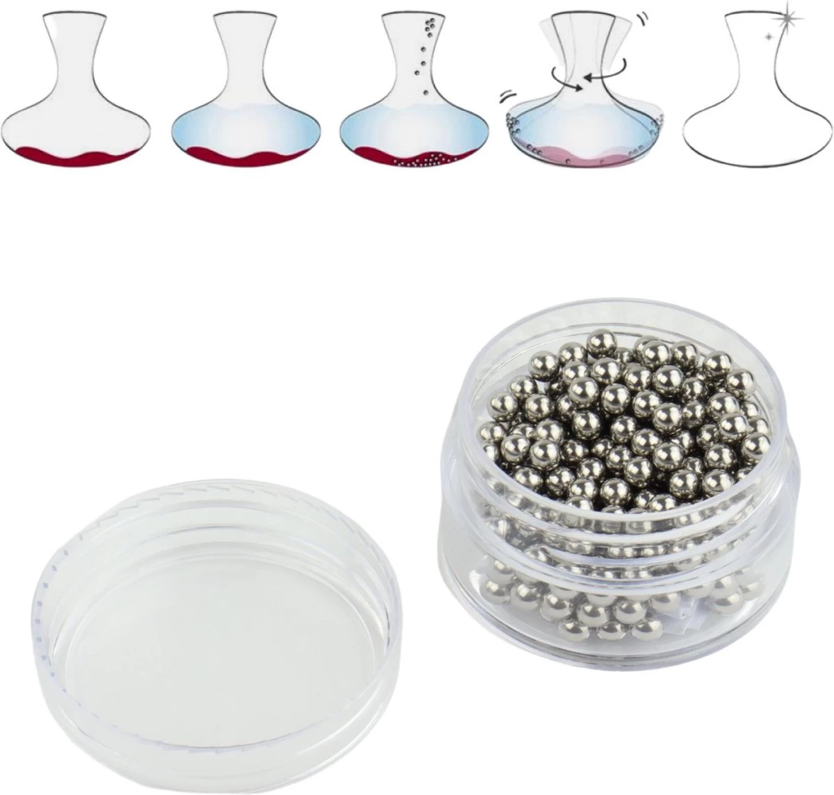 Orange85 De Nettoyage Orange85 - Pour Carafe - Inox - 2,5 X 4,5 X 4,5 Cm - Argent - Rond - Boules - Boules De Nettoyage 4 Orange85 De Nettoyage Orange85 - Pour Carafe - Inox - 2,5 X 4,5 X 4,5 Cm - Argent - Rond - Boules - Boules De Nettoyage – Image 2