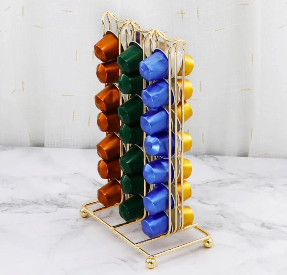 Nespresso Porte-capsule Pour 42 Tasses à Café à Café - Porte- Tasses à Café - Porte-capsule - Porte-gobelet - Or 8 Nespresso Porte-capsule Pour 42 Tasses à Café à Café - Porte- Tasses à Café - Porte-capsule - Porte-gobelet - Or – Image 6