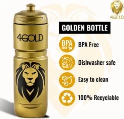 Bouteille 4Gold, Bouteille D'eau Pour Le Sport, Le Cyclisme, L'escalade, Le Marathon Et Outdoor, Bouteille D'eau Sans BPA Et étanche En Plastique Recyclable, Accessoires De Sport, Or, 800 Ml -Dégustation Délicate 1200x1150 11