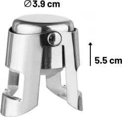 Orange85 à Champagne Orange85 - Acier Inoxydable - 3,9x3,7x5,5 Cm - Argent - Bouchon Champagne - Bouchon Bouteille -Dégustation Délicate 1200x1150 5