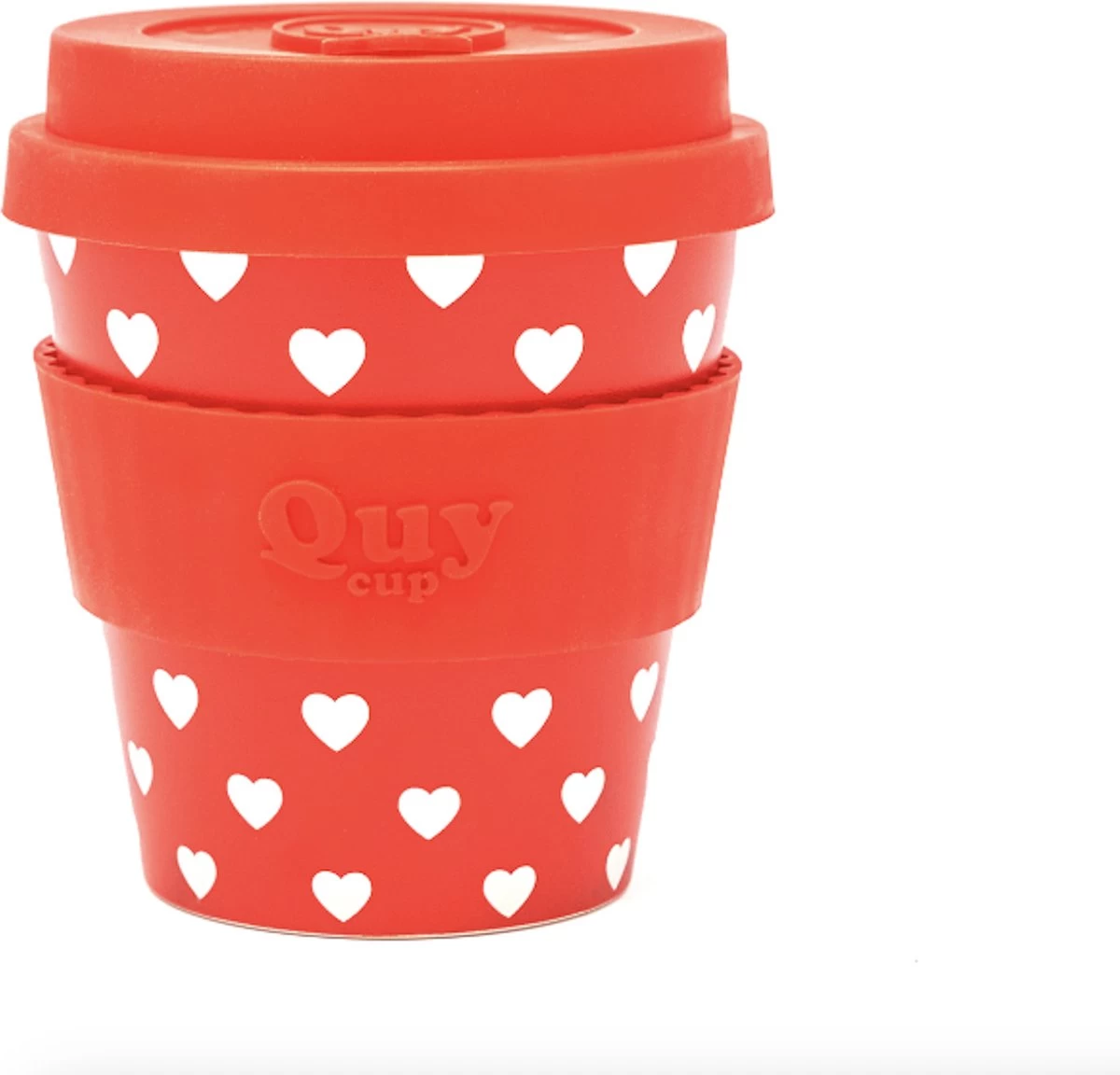 Quy Cup Gobelet De Voyage écologique 230 Ml - Coeur - Sans BPA - Fabriqué à Partir De Bouteilles En PET Recyclées Avec Couvercle En Siliconen Rouge 4 Quy Cup Gobelet De Voyage écologique 230 Ml - Coeur - Sans BPA - Fabriqué à Partir De Bouteilles En PET Recyclées Avec Couvercle En Siliconen Rouge – Image 2
