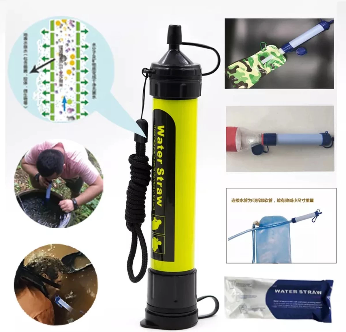 Pailles De Purification D'eau Plein Air Viatel Camping Portable Purificateurs D'eau Individuels Système De Filtration Outil D'urgence à Boire Instantané 4 Pailles De Purification D'eau Plein Air Viatel Camping Portable Purificateurs D'eau Individuels Système De Filtration Outil D'urgence à Boire Instantané – Image 2