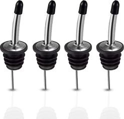 Bec Verseur Verrouillable En Acier Inoxydable De Premium Supérieure Avec Capuchons En Caoutchouc - Becs Verseurs Becs Verseurs - Dosage Facile