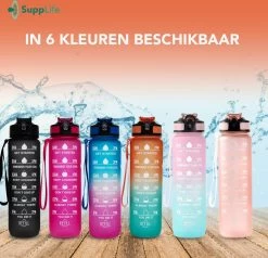 Supplife Motivational Water Bottle - Gourde De 1 Litre - Gourde Avec Marqueur De Temps - Avec Paille - Adultes - Enfants - Or Rose - Brosse De Nettoyage Incluse 21 Supplife Motivational Water Bottle - Gourde De 1 Litre - Gourde Avec Marqueur De Temps - Avec Paille - Adultes - Enfants - Or Rose - Brosse De Nettoyage Incluse -Dégustation Délicate 1200x1157 2