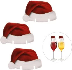 Décoration De Noël - Glas - Dîner - Décoration - Bonnet De Noel - Père Noël - Carton Solide - Set De 10 Pièces -Dégustation Délicate 1200x1158 4