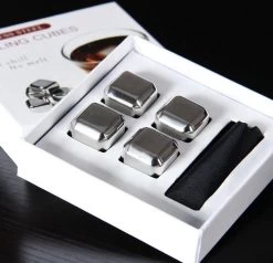 Glaçons Au Whisky - Glaçons Au Whisky En Acier Inoxydable - 4 Pièces