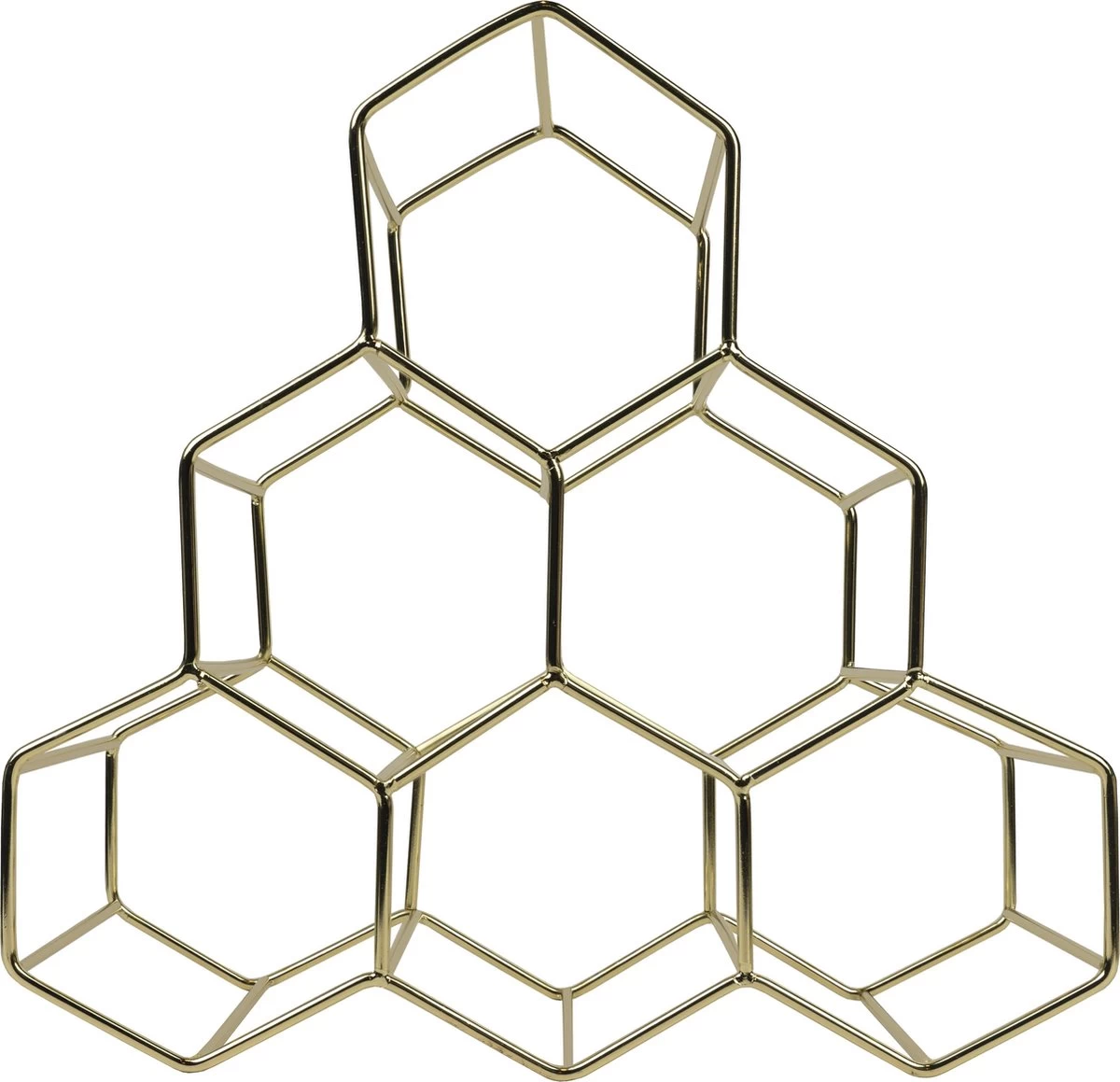 QUVIO Casier à Vin Pour 6 Bouteilles De Vin / Hexagone / Casier à Vin Design En Acier / Hexagonal - Or 8 QUVIO Casier à Vin Pour 6 Bouteilles De Vin / Hexagone / Casier à Vin Design En Acier / Hexagonal - Or – Image 6