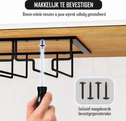 Nolad - Porte-verres à Vin - Casier à Vin En Métal - 15 Verres - Noir Mat 15 Nolad - Porte-verres à Vin - Casier à Vin En Métal - 15 Verres - Noir Mat -Dégustation Délicate 1200x1160 6