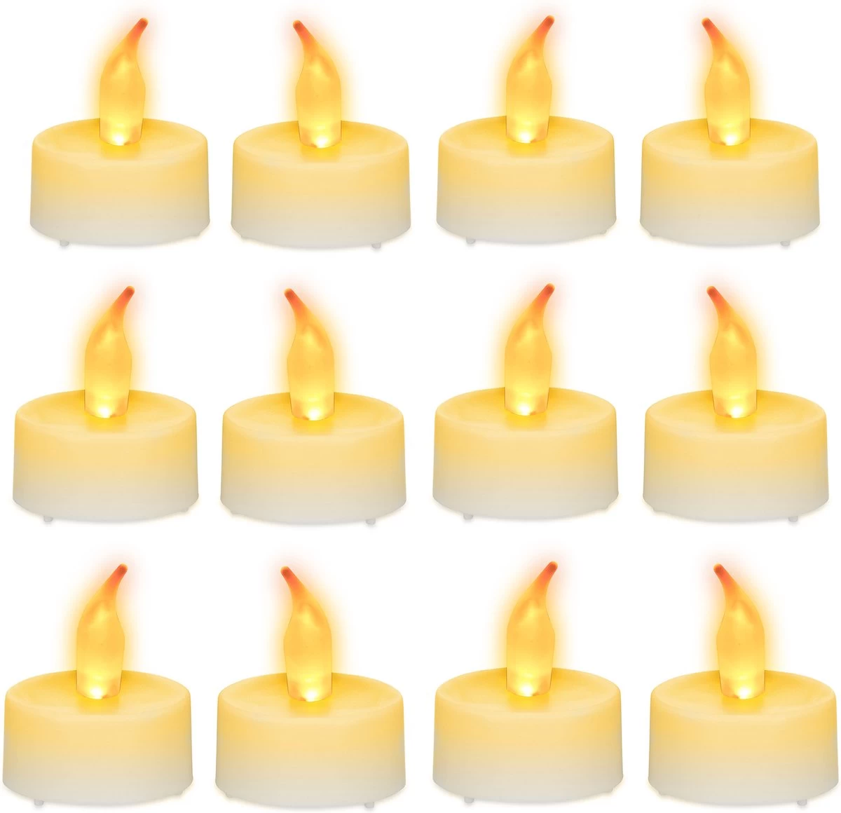 Relaxdays 12 X Bougies Chauffe-plat LED Dans Un Ensemble De Bougies Chauffe-plat - éclairage De Fête - Atmosphérique - Blanc 3 Relaxdays 12 X Bougies Chauffe-plat LED Dans Un Ensemble De Bougies Chauffe-plat - éclairage De Fête - Atmosphérique - Blanc