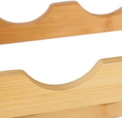 Casier à Vin Relaxdays Pour 8 Bouteilles - Casier à Bouteilles - Porte-bouteilles - Bambou - Stand à Vin -Dégustation Délicate 1200x1161 3