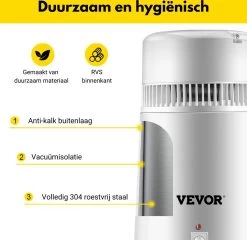 Purificateur D'eau Thuys - Distillateur D'eau - Distillateur - Filtre à Eau - Adoucisseur D'eau - 750W - Inox - 4L 18 Purificateur D'eau Thuys - Distillateur D'eau - Distillateur - Filtre à Eau - Adoucisseur D'eau - 750W - Inox - 4L -Dégustation Délicate 1200x1164 16