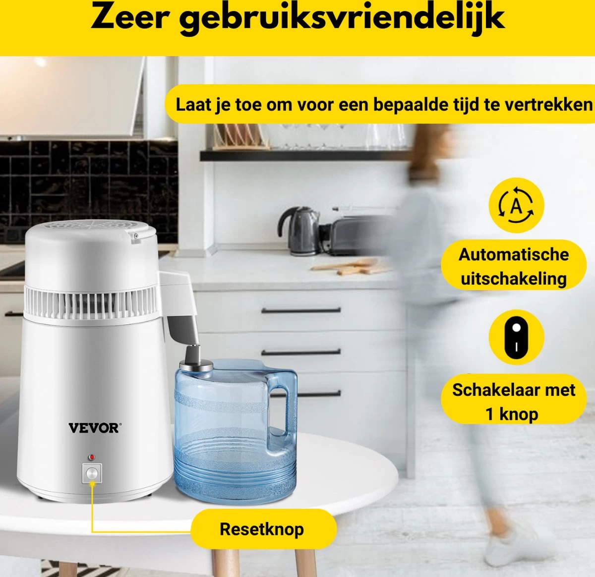 Purificateur D'eau Thuys - Distillateur D'eau - Distillateur - Filtre à Eau - Adoucisseur D'eau - 750W - Inox - 4L 13 Purificateur D'eau Thuys - Distillateur D'eau - Distillateur - Filtre à Eau - Adoucisseur D'eau - 750W - Inox - 4L – Image 11