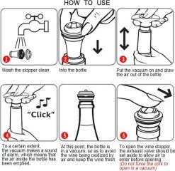 Bouchons De Vin Capsules De Vin Sous Vide (6 Pièces) - Valve à Vin - Bouchon à Vin - Bouchon à Vin - Bouchon -Dégustation Délicate 1200x1165 5