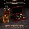 GOURMEO 6 Pierres à Whisky En Acier Inoxydable Doré Avec Coffret Cadeau En Bois - Pierres à Whisky Réutilisables Dans Un Ensemble Comme Alternative Aux Glaçons Classiques -Dégustation Délicate 1200x1165 8