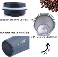 Tasse Thermos - Mug De Voyage - Tasse Thermos Café - Tasse à Café à Emporter - Double Paroi, Inox & Etanche - 380 ML - Blauw 13 Tasse Thermos - Mug De Voyage - Tasse Thermos Café - Tasse à Café à Emporter - Double Paroi, Inox & Etanche - 380 ML - Blauw -Dégustation Délicate 1200x1168 9