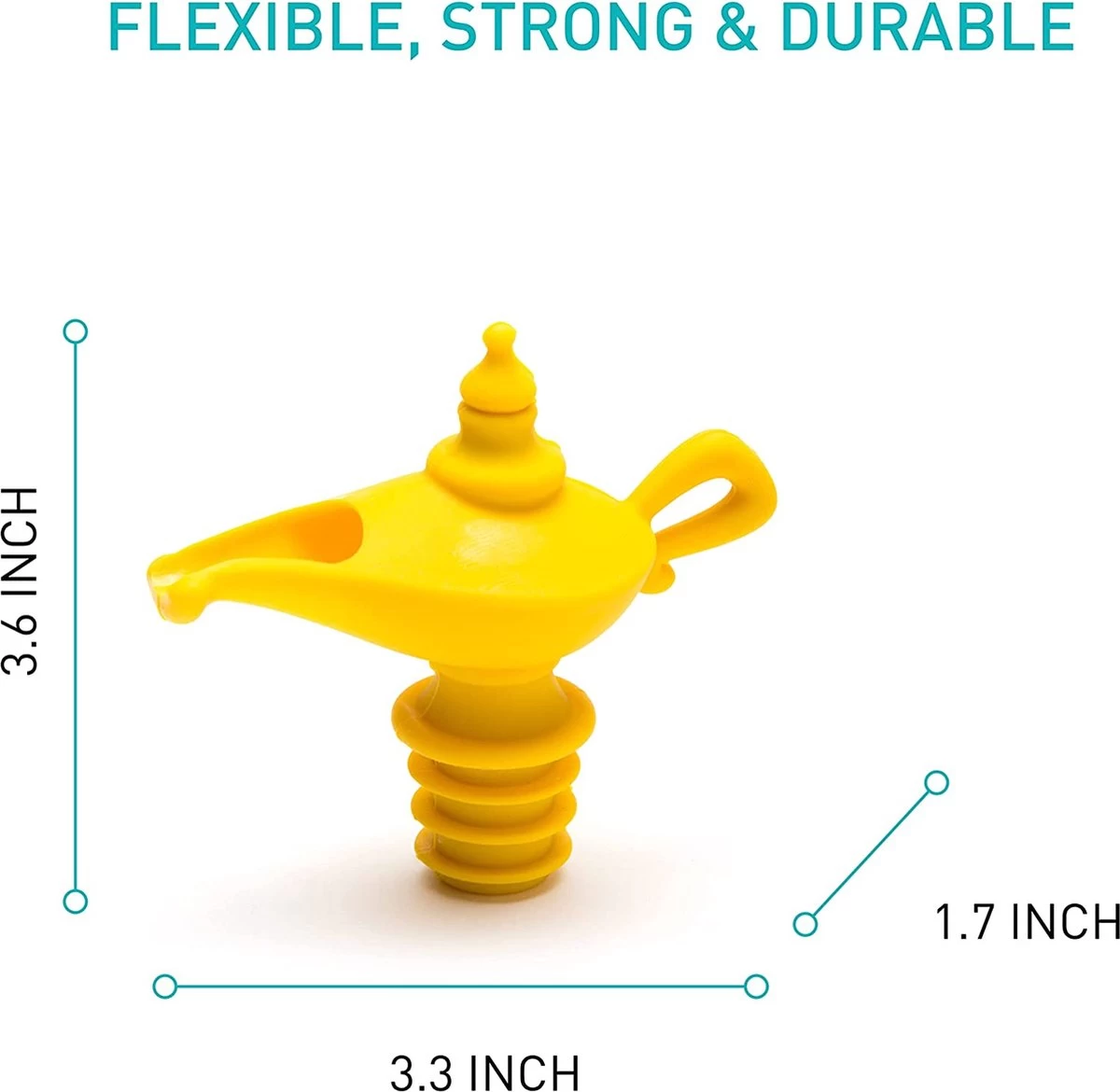 Oiladdin Bec Verseur Et Bouchon D'huile, Bec Verseur D'huile En Silicone Pour Huile D'olive, Bouchon De Bouteille De Distributeur D'huile De Design De Lampe Aladdin , 8 X 9 X 4,5 Cm, Jaune 9 Oiladdin Bec Verseur Et Bouchon D'huile, Bec Verseur D'huile En Silicone Pour Huile D'olive, Bouchon De Bouteille De Distributeur D'huile De Design De Lampe Aladdin , 8 X 9 X 4,5 Cm, Jaune – Image 7
