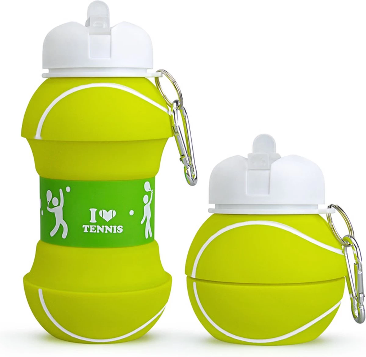 Gourde De Tennis Pour Tout-petits à Adultes - Gourde Pour Enfants De 550 Ml - Bouteille De Sport - Bouteille D'eau De Tennis - Bouteille D'eau Pliable - Pliable - Gourde De Voyage/camping