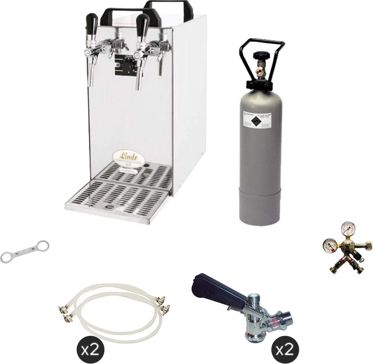Set Complet - Robinet à Bière - Refroidisseur à Sec Kontakt 40 2 Robinets, 50 Litres / H - Robinet à Bière, Beertender, Robinet à Domicile, Refroidisseur à Bière 3 Set Complet - Robinet à Bière - Refroidisseur à Sec Kontakt 40 2 Robinets, 50 Litres / H - Robinet à Bière, Beertender, Robinet à Domicile, Refroidisseur à Bière