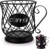 Panier à Capsules De Café, Panier Porte-café, Panier De Rangement Pour Capsules De Café, Panier à Café, Support à Dosettes De Café, Porte-capsules De Café, Pour Stocker Des Capsules De Café Et Des Fruits, Noir