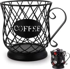 Panier à Capsules De Café, Panier Porte-café, Panier De Rangement Pour Capsules De Café, Panier à Café, Support à Dosettes De Café, Porte-capsules De Café, Pour Stocker Des Capsules De Café Et Des Fruits, Noir