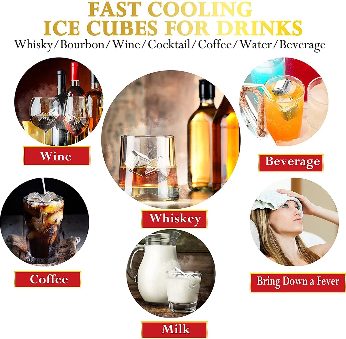 Ensemble De Pierres à Whisky Set En Acier Inoxydable - Pierres à Whisky 9 Pièces Avec Pinces à Glace - Glaçons Réutilisables - Glaçons En Métal Réutilisables 10 Ensemble De Pierres à Whisky Set En Acier Inoxydable - Pierres à Whisky 9 Pièces Avec Pinces à Glace - Glaçons Réutilisables - Glaçons En Métal Réutilisables – Image 8