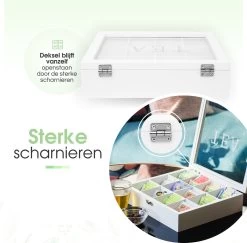 Boîte à Thé Premium - Blanche - Boîte à Thé 12 Compartiments - Verre Véritable - Avec Charnière à Résistance - Non Remplie 15 Boîte à Thé Premium - Blanche - Boîte à Thé 12 Compartiments - Verre Véritable - Avec Charnière à Résistance - Non Remplie -Dégustation Délicate 1200x1180