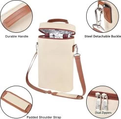 Intirilife Refroidisseur à Vin Sac De Transport Pour Vin, Champagne, Boissons - Refroidisseur De Bouteille Pour Voyages, Pique-nique, Sortie, Isolé 12 Intirilife Refroidisseur à Vin Sac De Transport Pour Vin, Champagne, Boissons - Refroidisseur De Bouteille Pour Voyages, Pique-nique, Sortie, Isolé -Dégustation Délicate 1200x1181 2