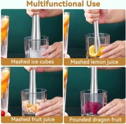 Pilon à Cocktail En Acier Inoxydable, Pilon à Boisson Mélangeur à Cocktail Mojitos Fruit Pilon Citron Marteau Pilon Bar Outil Pour Faire De Délicieux Mojitos, 8.9inch 15 Pilon à Cocktail En Acier Inoxydable, Pilon à Boisson Mélangeur à Cocktail Mojitos Fruit Pilon Citron Marteau Pilon Bar Outil Pour Faire De Délicieux Mojitos, 8.9inch -Dégustation Délicate 1200x1182 9