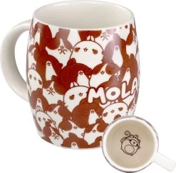 Molang Grande Tasse à Bonbons 400 Ml En Porcelaine Tasse De Souris De Fête Tasse à Café Et Thé Avec Motif Piupiu Grande Tasse En Cadeau De