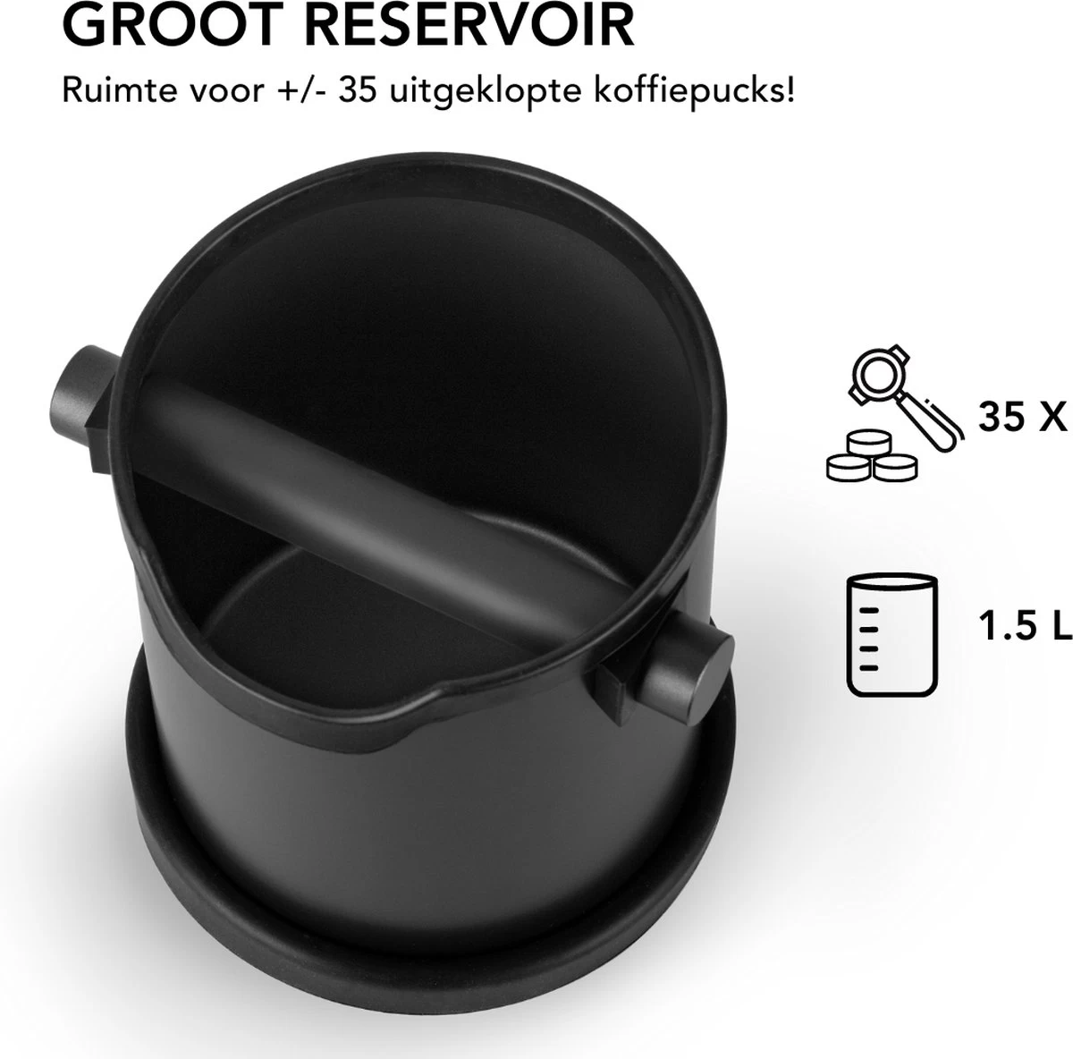 Maevory Knock Box Café - Knockbox - Knock Box - Groot - Zwart - Acier Inoxydable 4 Maevory Knock Box Café - Knockbox - Knock Box - Groot - Zwart - Acier Inoxydable – Image 2
