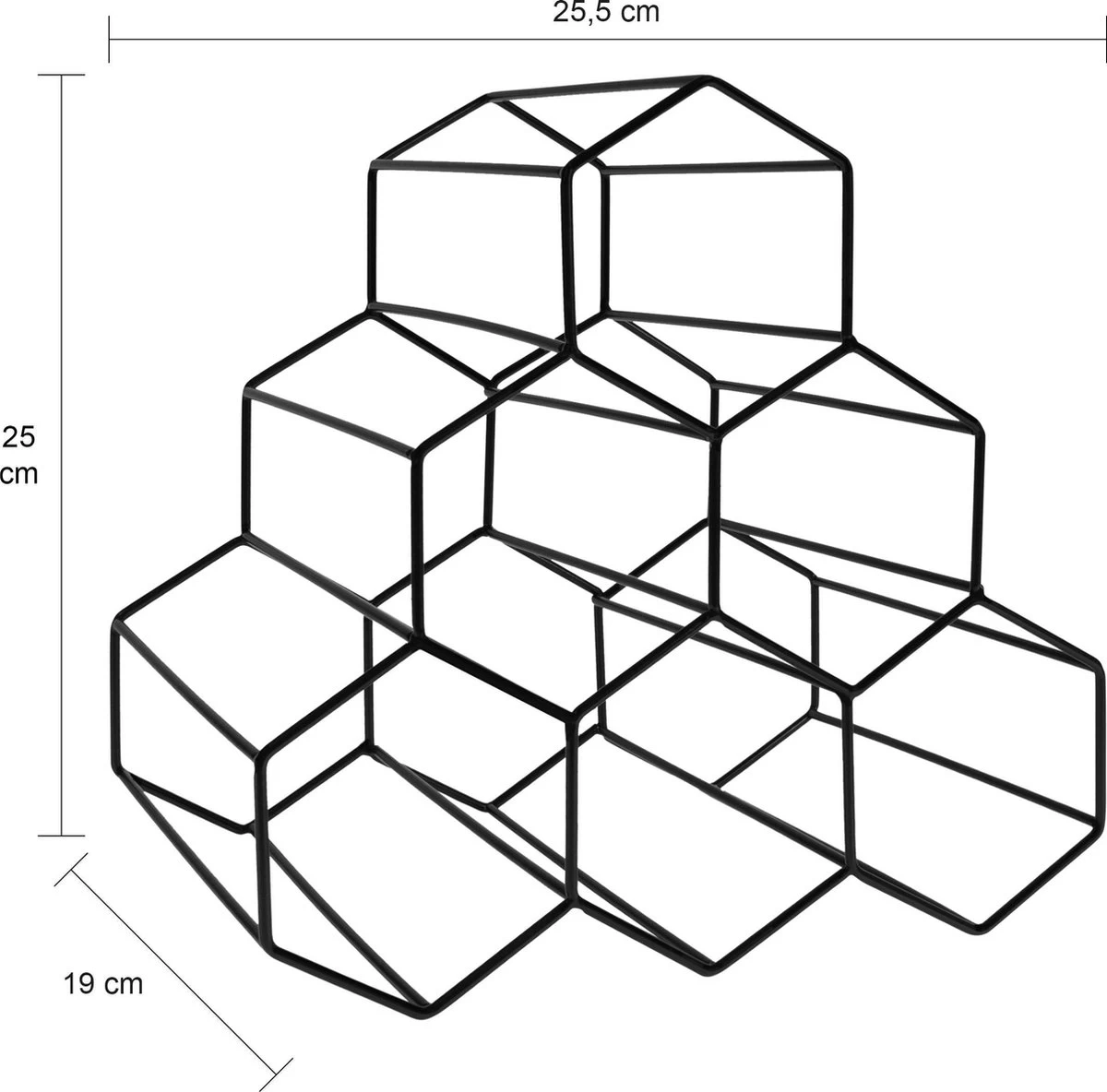 QUVIO Vin Racks / Vin Cabinet / Vin Mur Rack / étagère Vin Debout / Range-bouteilles / Wine Rack - Pour 6 Bouteilles - Zwart 12 QUVIO Vin Racks / Vin Cabinet / Vin Mur Rack / étagère Vin Debout / Range-bouteilles / Wine Rack - Pour 6 Bouteilles - Zwart – Image 10