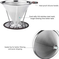 Filtre à Café Professionnel En Acier Inoxydable - Réutilisable - Avec Brosse - Sans Papier - Eco Friendly - Filtre à Café Pour Faire Du Café - Filtre Permanent - Restaurant / Café 13 Filtre à Café Professionnel En Acier Inoxydable - Réutilisable - Avec Brosse - Sans Papier - Eco Friendly - Filtre à Café Pour Faire Du Café - Filtre Permanent - Restaurant / Café -Dégustation Délicate 1200x1185 1