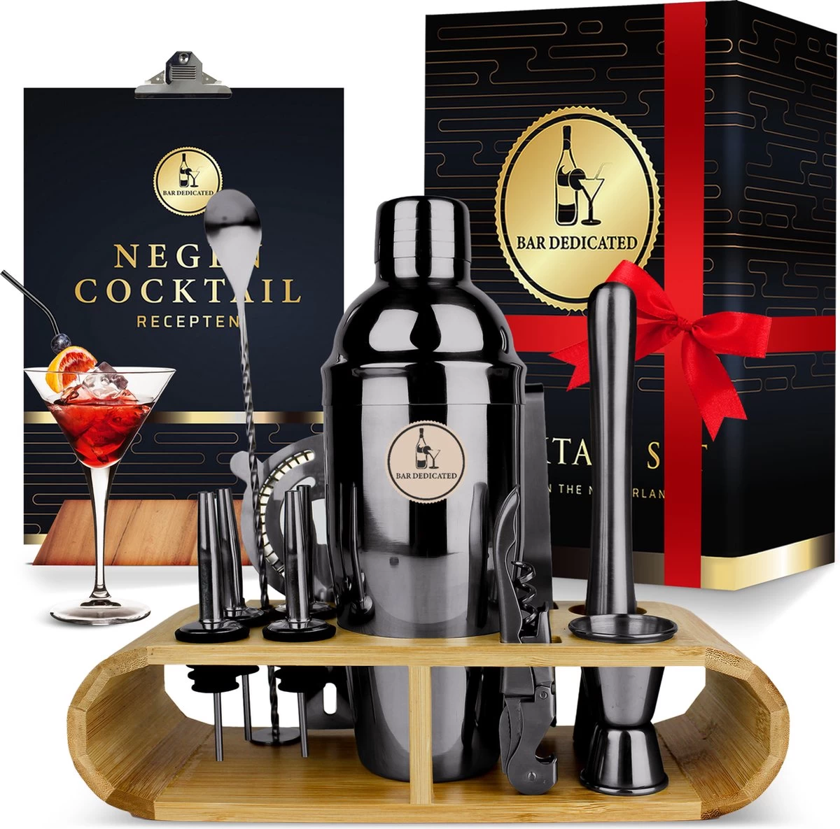 Ensemble De Shaker à Cocktail Dédié Au Bar 12 Pièces Avec Livret De Recettes (750 Ml) Et Pilon - Bec Verseur 3 Ensemble De Shaker à Cocktail Dédié Au Bar 12 Pièces Avec Livret De Recettes (750 Ml) Et Pilon - Bec Verseur