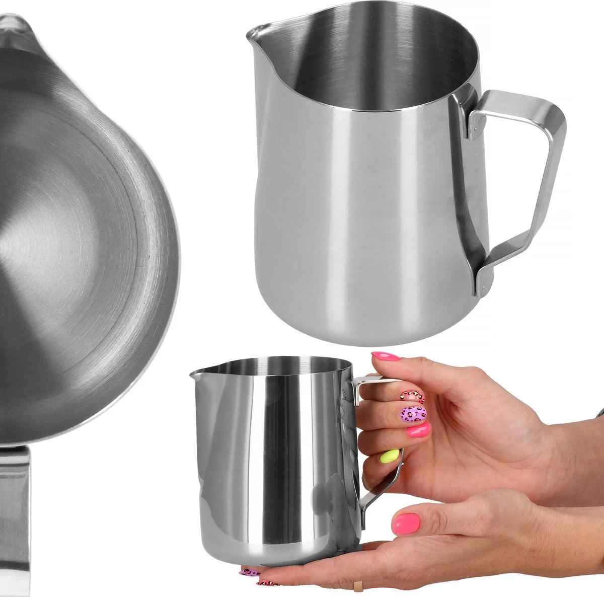 Pot à Mousser Le Lait Springos | Pot à Lait | Pot à Lait Mousser | ACIER INOXYDABLE | 600 Ml 4 Pot à Mousser Le Lait Springos | Pot à Lait | Pot à Lait Mousser | ACIER INOXYDABLE | 600 Ml – Image 2