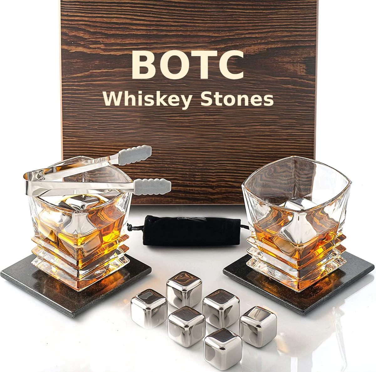 Ensemble De Pierres à Whisky Set En Acier Inoxydable - Pierres à Whisky 9 Pièces Avec Pinces à Glace - Glaçons Réutilisables - Glaçons En Métal Réutilisables 3 Ensemble De Pierres à Whisky Set En Acier Inoxydable - Pierres à Whisky 9 Pièces Avec Pinces à Glace - Glaçons Réutilisables - Glaçons En Métal Réutilisables
